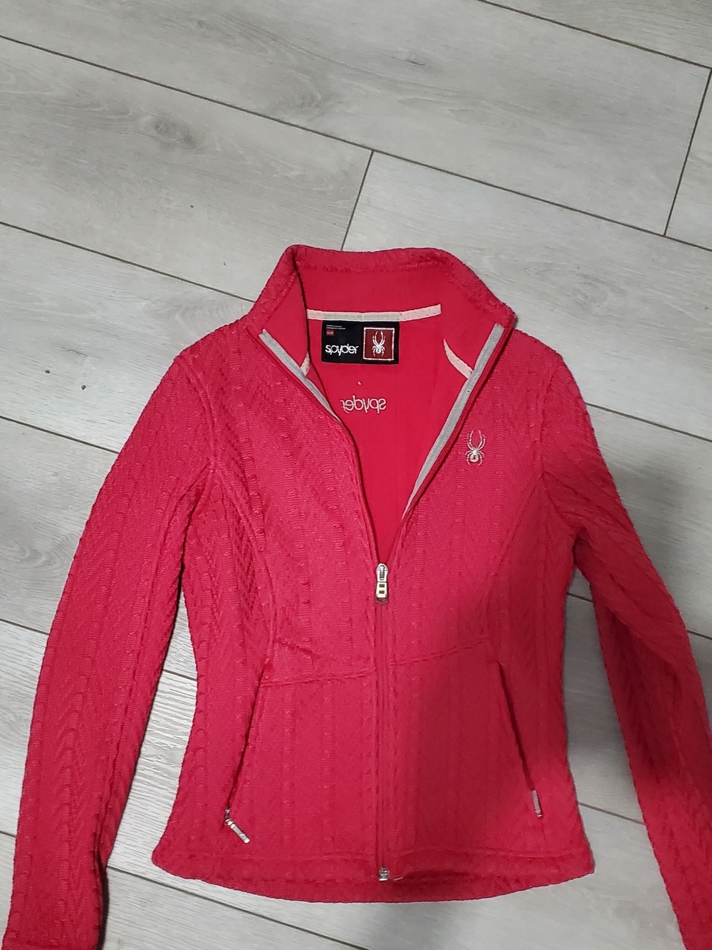 Spyder Women's Hot Pink Quilted Zip-Up Utility Jacket